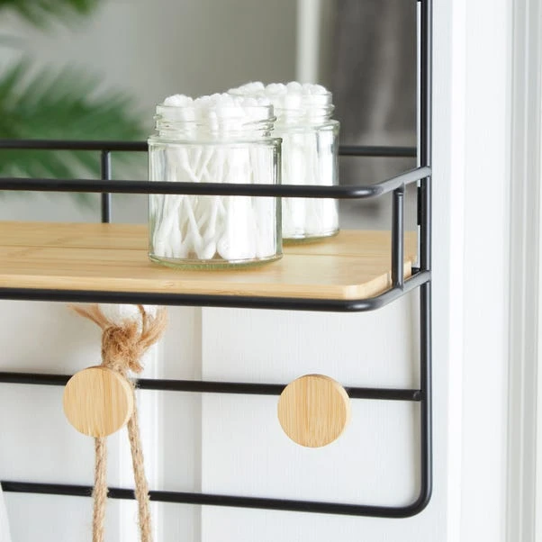 Dunelm Black Overdoor Mirror, 55x44cm 4 Dunelm Black Overdoor Mirror, 55x44cm - Image 2