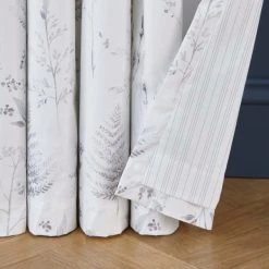 Dorma Purity Botanical 100% Cotton Grey Eyelet Curtains 9 Dorma Purity Botanical 100% Cotton Grey Eyelet Curtains -Dunelm Sales Store 30748780 alt06
