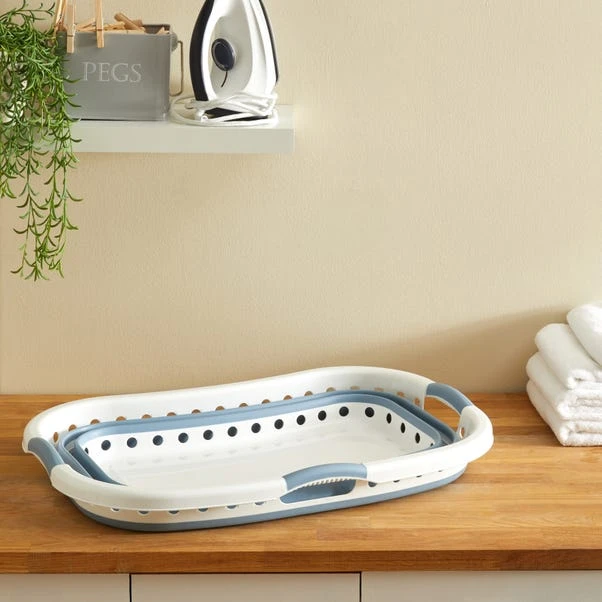 Dunelm Collapsible Hip Laundry Basket 4 Dunelm Collapsible Hip Laundry Basket - Image 2