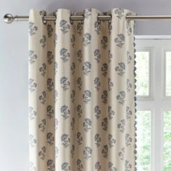 Churchgate Clarendon Ashley Blue Eyelet Curtains