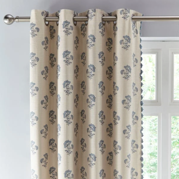 Churchgate Clarendon Ashley Blue Eyelet Curtains 3 Churchgate Clarendon Ashley Blue Eyelet Curtains