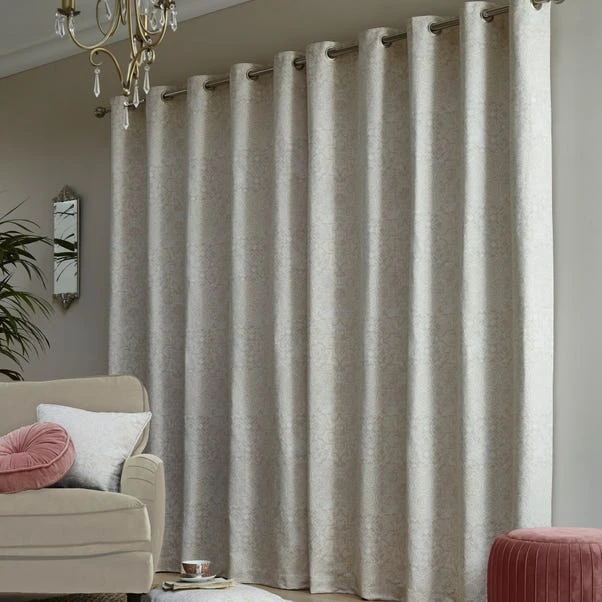Dunelm Boho Patchwork Sandstone Eyelet Curtains 6 Dunelm Boho Patchwork Sandstone Eyelet Curtains - Image 4