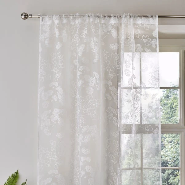 Dorma Daylesford White Slot Top Voile Panel 3 Dorma Daylesford White Slot Top Voile Panel