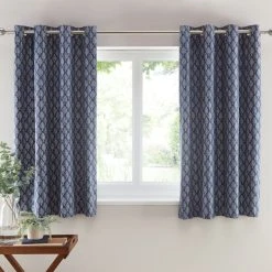 Dunelm Connor Tree Folkestone Blue Eyelet Curtains 12 Dunelm Connor Tree Folkestone Blue Eyelet Curtains -Dunelm Sales Store 30751784 alt05