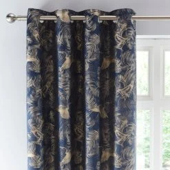 Dunelm Crane Navy Eyelet Curtains