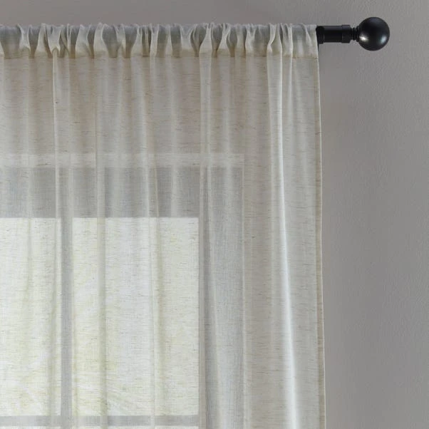 Dunelm Marley Natural Slot Top Voile Panel 3 Dunelm Marley Natural Slot Top Voile Panel