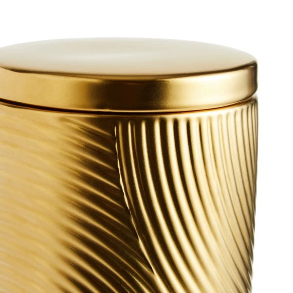 Dunelm Gold Curves Kitchen Canister 4 Dunelm Gold Curves Kitchen Canister - Image 2