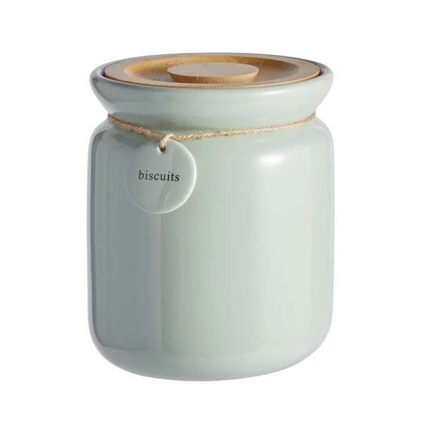 Dunelm Sage Hang Tag Biscuit Canister 4 Dunelm Sage Hang Tag Biscuit Canister - Image 2