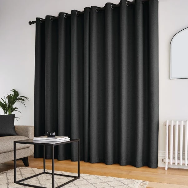Dunelm Bondi Black Eyelet Curtains 7 Dunelm Bondi Black Eyelet Curtains - Image 5