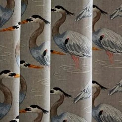 Natural History Museum Heron Natural Eyelet Curtains 10 Natural History Museum Heron Natural Eyelet Curtains -Dunelm Sales Store 30754102 alt02