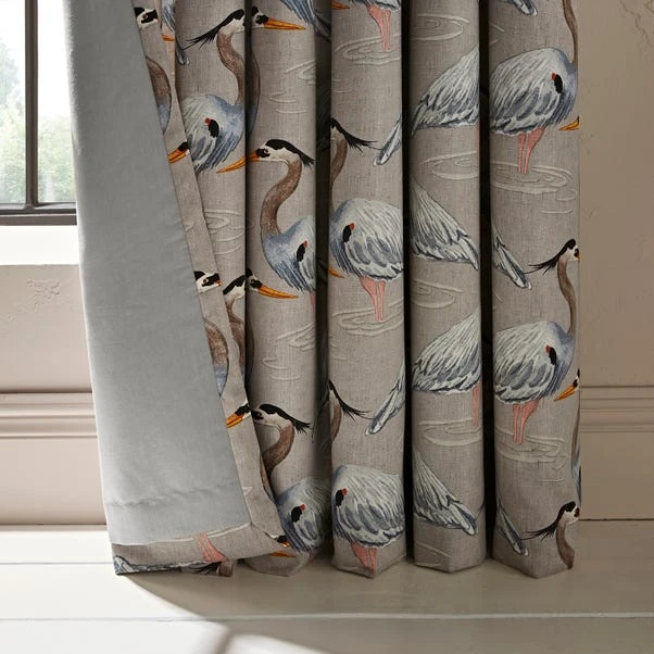 Natural History Museum Heron Natural Eyelet Curtains 7 Natural History Museum Heron Natural Eyelet Curtains - Image 5