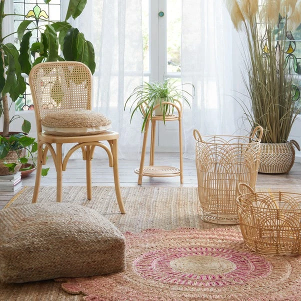 Dunelm Plastic Natural Small Rattan Basket 6 Dunelm Plastic Natural Small Rattan Basket - Image 4