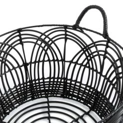 Dunelm Plastic Black Small Rattan Basket 7 Dunelm Plastic Black Small Rattan Basket -Dunelm Sales Store 30754124 alt02