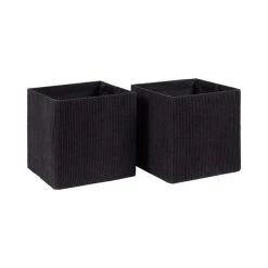 Dunelm Set Of 2 Black Foldable Cord Storage Boxes 9 Dunelm Set Of 2 Black Foldable Cord Storage Boxes -Dunelm Sales Store 30754127 alt02
