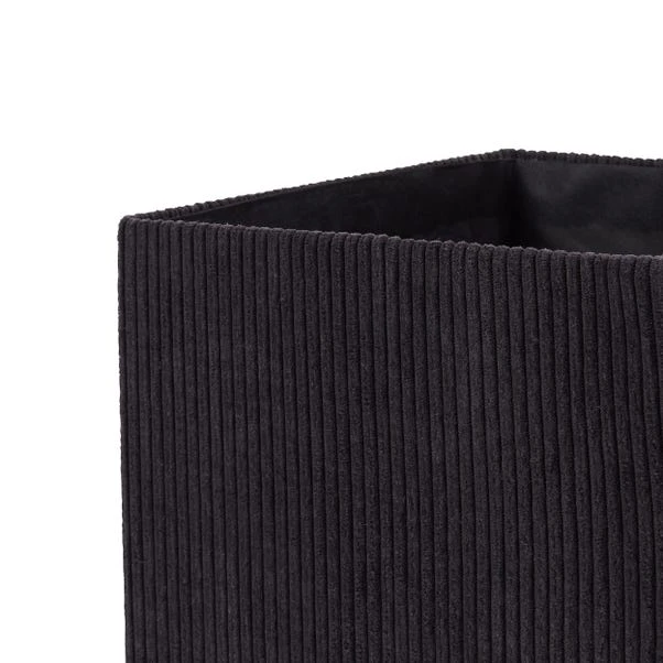 Dunelm Set Of 2 Black Foldable Cord Storage Boxes 6 Dunelm Set Of 2 Black Foldable Cord Storage Boxes - Image 4