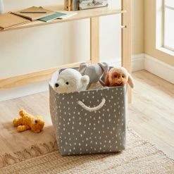 Dunelm Dotty Storage Basket Grey