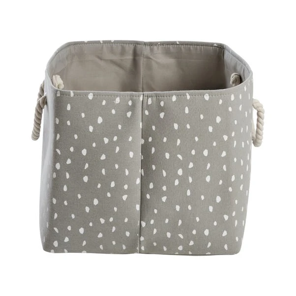 Dunelm Dotty Storage Basket Grey 4 Dunelm Dotty Storage Basket Grey - Image 2