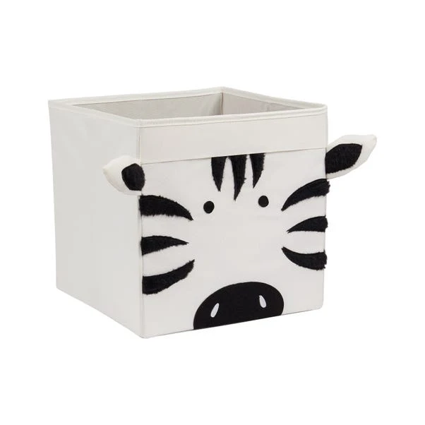 Dunelm Zebra Felt Foldable Box 5 Dunelm Zebra Felt Foldable Box - Image 3