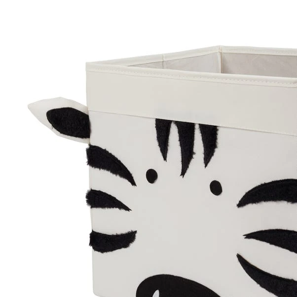 Dunelm Zebra Felt Foldable Box 6 Dunelm Zebra Felt Foldable Box - Image 4