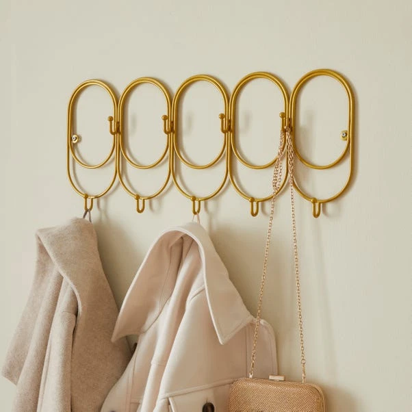 Dunelm Curves Gold Hooks 3 Dunelm Curves Gold Hooks