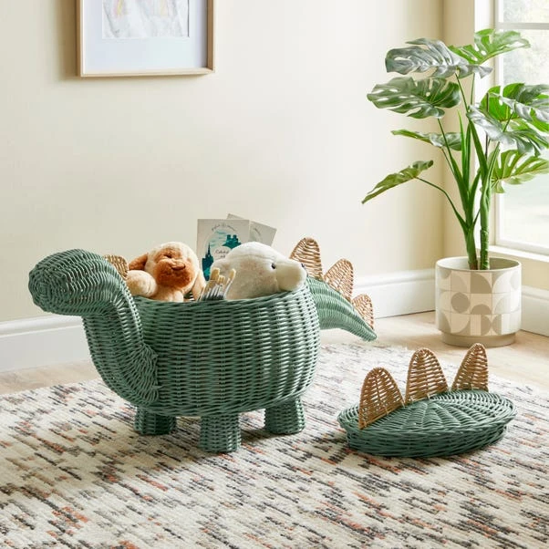 Dunelm Dinosaur Rattan Storage Basket 3 Dunelm Dinosaur Rattan Storage Basket
