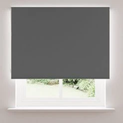 Dunelm Charcoal Blackout Roller Blind 10 Dunelm Charcoal Blackout Roller Blind -Dunelm Sales Store 30754299 alt02
