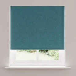 Dunelm Luna Teal Blackout Roller Blind
