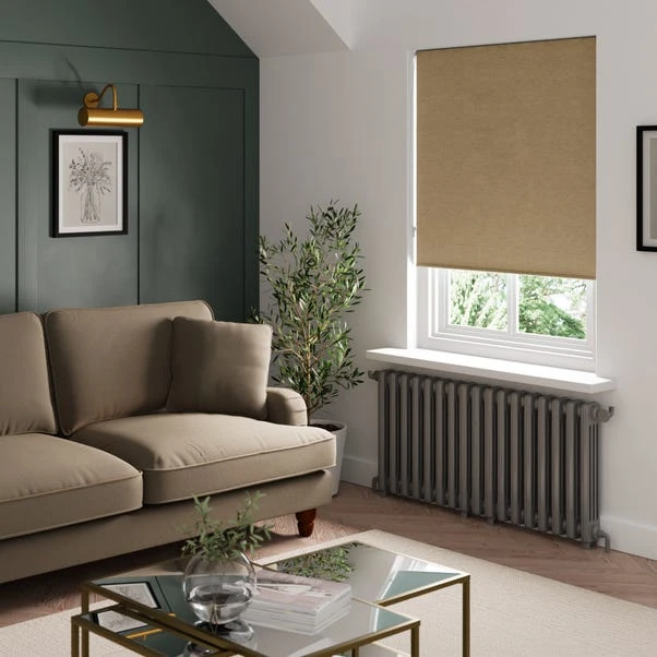 Dunelm Luna Dark Sand Blackout Roller Blind 4 Dunelm Luna Dark Sand Blackout Roller Blind - Image 2