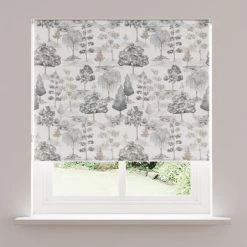 Dunelm Watercolour Trees Natural Blackout Roller Blind