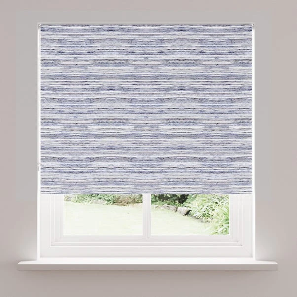 Dunelm Whitmore Blue Stripe Blackout Roller Blind 3 Dunelm Whitmore Blue Stripe Blackout Roller Blind