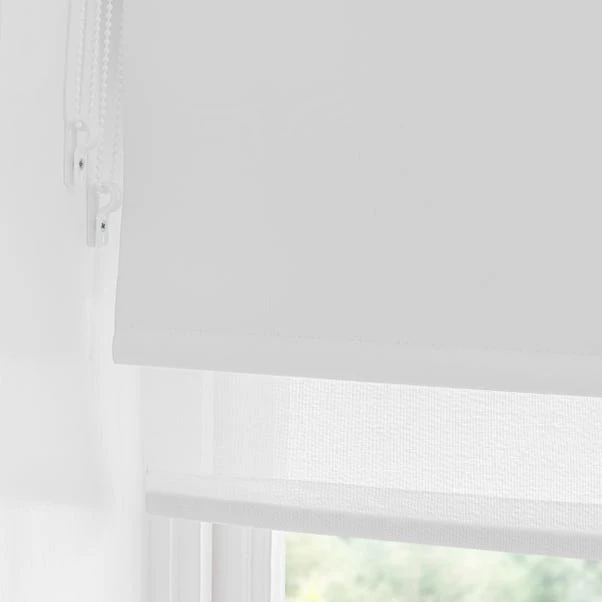 Dunelm Sheer White Blackout Double Roller Blind 8 Dunelm Sheer White Blackout Double Roller Blind - Image 6