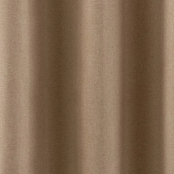 Dunelm Luna Brushed Dark Sand Blackout Eyelet Curtains 5 Dunelm Luna Brushed Dark Sand Blackout Eyelet Curtains - Image 3