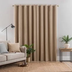 Dunelm Luna Brushed Dark Sand Blackout Eyelet Curtains 11 Dunelm Luna Brushed Dark Sand Blackout Eyelet Curtains -Dunelm Sales Store 30754496 alt04