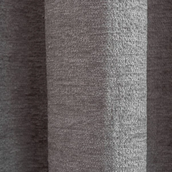 Luxury Collection Clayton Chenille Chateau Grey Eyelet Curtains 5 Luxury Collection Clayton Chenille Chateau Grey Eyelet Curtains - Image 3