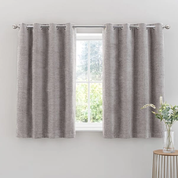 Luxury Collection Clayton Chenille Chateau Grey Eyelet Curtains 7 Luxury Collection Clayton Chenille Chateau Grey Eyelet Curtains - Image 5