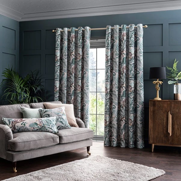 Luxury Collection Jungle Luxe Natural Eyelet Curtains 4 Luxury Collection Jungle Luxe Natural Eyelet Curtains - Image 2