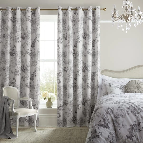 Holly Willoughby Tamsin Grey Eyelet Curtains 5 Holly Willoughby Tamsin Grey Eyelet Curtains - Image 3