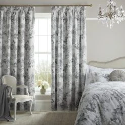 Holly Willoughby Tamsin Grey Pencil Pleat Curtains 9 Holly Willoughby Tamsin Grey Pencil Pleat Curtains -Dunelm Sales Store 30754662 alt03