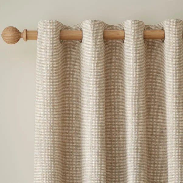 Dunelm Albert Chenille Warm Sand Eyelet Curtains 3 Dunelm Albert Chenille Warm Sand Eyelet Curtains