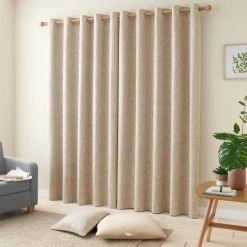 Dunelm Albert Chenille Warm Sand Eyelet Curtains 11 Dunelm Albert Chenille Warm Sand Eyelet Curtains -Dunelm Sales Store 30754754 alt04