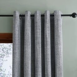 Dunelm Doha Monochrome Eyelet Curtains