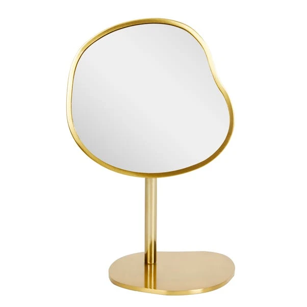 Dunelm Curves Small Pedestal Mirror, Gold 4 Dunelm Curves Small Pedestal Mirror, Gold - Image 2