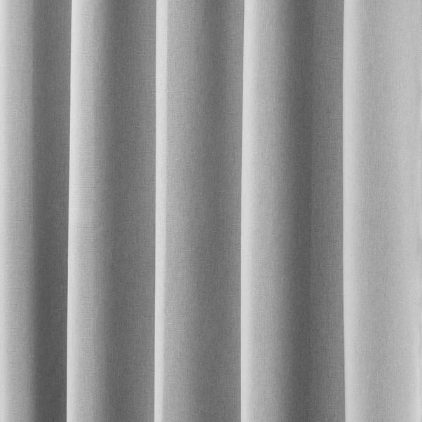 Dunelm Luna Brushed Mid Grey Blackout Eyelet Curtains 5 Dunelm Luna Brushed Mid Grey Blackout Eyelet Curtains - Image 3