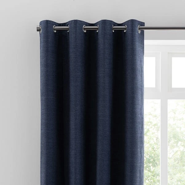 Dunelm Zodiac Navy Eyelet Blackout Curtains 3 Dunelm Zodiac Navy Eyelet Blackout Curtains
