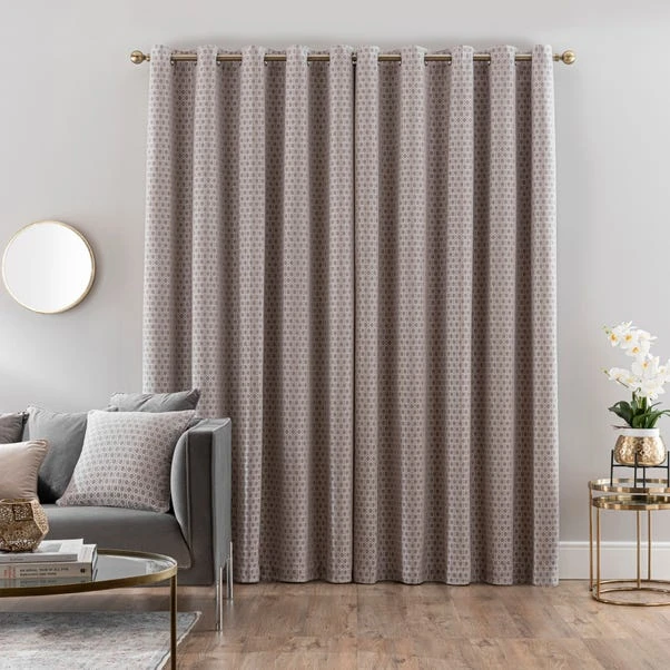 Dunelm Chenille Hive Chateau Grey Eyelet Curtains 6 Dunelm Chenille Hive Chateau Grey Eyelet Curtains - Image 4