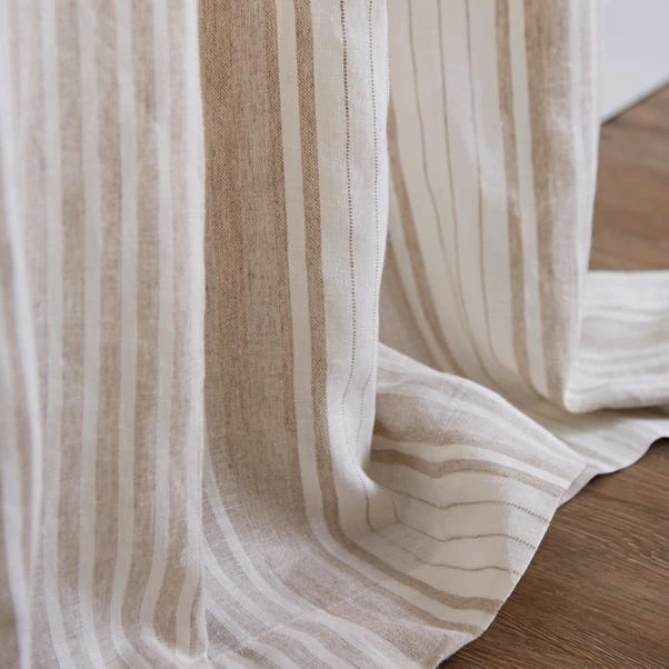 Churchgate Linen Stripe Hidden Tab Top Voile 5 Churchgate Linen Stripe Hidden Tab Top Voile - Image 3
