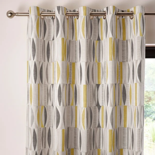 Dunelm Cuba Ochre Eyelet Curtains 3 Dunelm Cuba Ochre Eyelet Curtains
