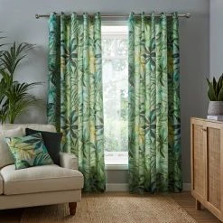 Dunelm Eden Green Eyelet Curtains 8 Dunelm Eden Green Eyelet Curtains -Dunelm Sales Store 30755322 alt01