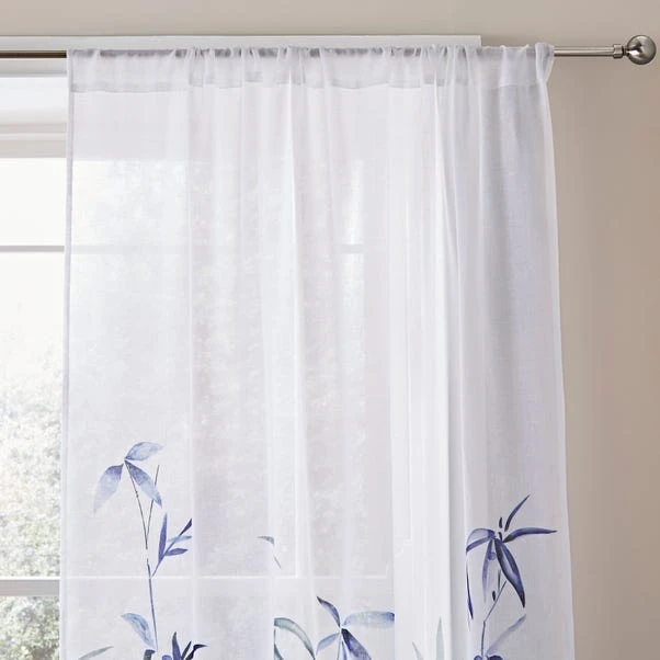 Dunelm Printed Bamboo Slot Top Voile 3 Dunelm Printed Bamboo Slot Top Voile