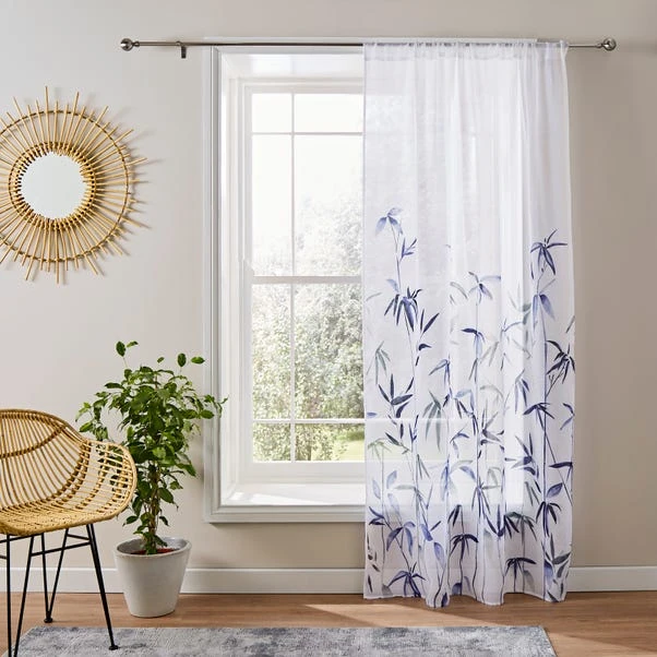 Dunelm Printed Bamboo Slot Top Voile 4 Dunelm Printed Bamboo Slot Top Voile - Image 2